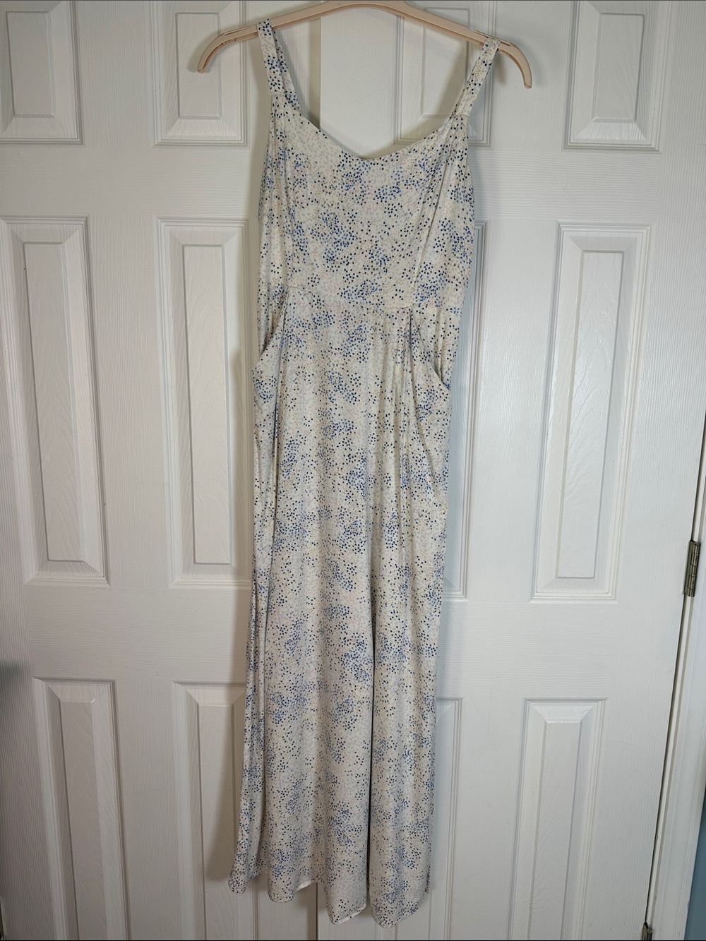 41 Hawthorne Women's Cream & Light Blue Floral Maxi Dress